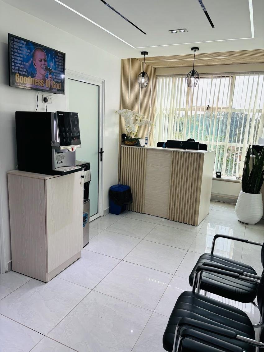 Reception at SkinByDrNancy dermatology clinic, Landmark Plaza, Argwings Kodhek Road Nairobi